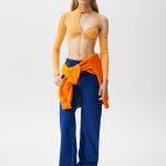 Asymmetric Long Sleeve Top With High Neck - Image 3