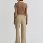 Ribbed Cropped T-Shirt With Buttons - Image 2