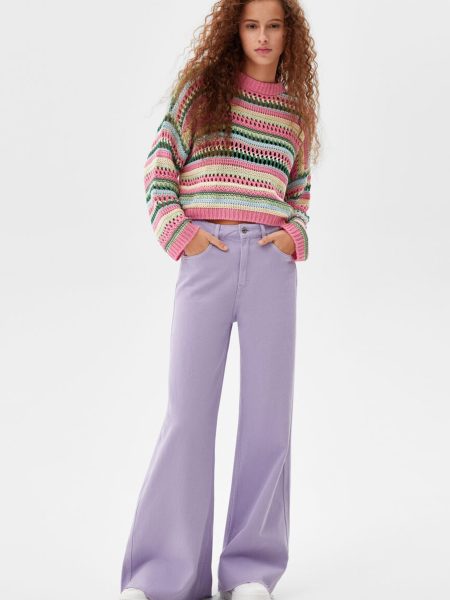 Multicolored Open-Knit Crewneck Sweater - Image 3