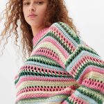 Multicolored Open-Knit Crewneck Sweater - Image 4