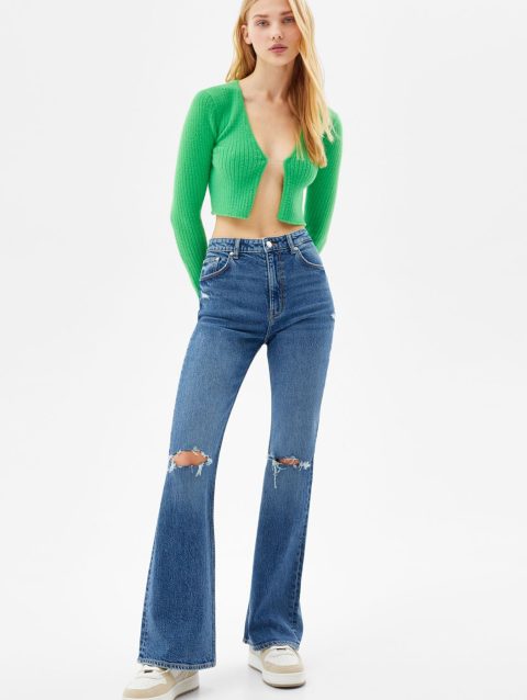 Ripped Flared Vintage Jeans