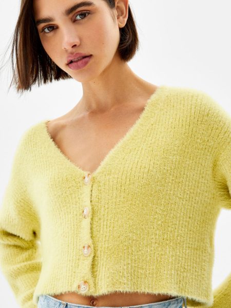 Fuzzy Button-Up Cardigan - Image 3