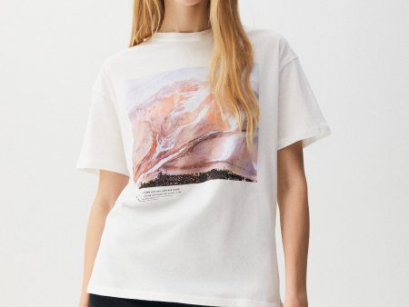Short Sleeve T-Shirt With Landscape Graphic