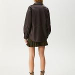Faux Leather Overshirt With Pocket - Image 2