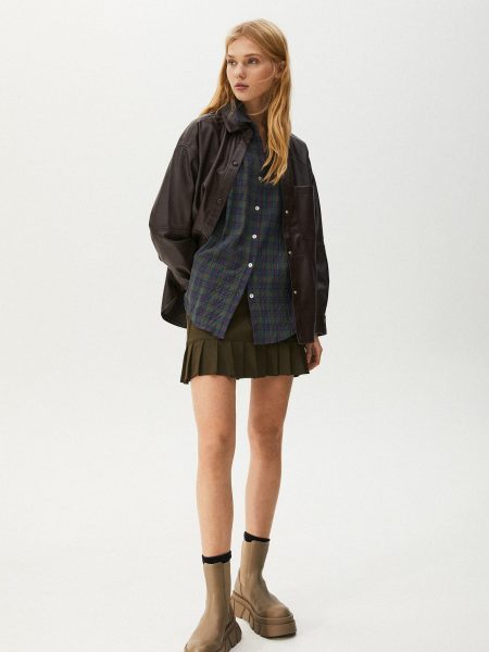 Faux Leather Overshirt With Pocket - Image 4