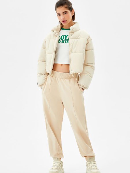 Short Nylon-Effect Puffer Jacket - Image 4