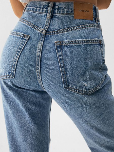Ripped Mom Jeans - Contains Recycled Cotton - Image 3