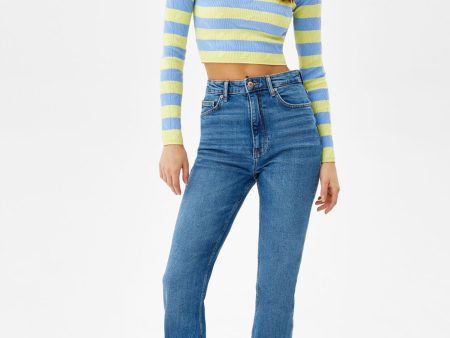 High-Rise Comfort Slim-Fit Straight-Fit Jeans