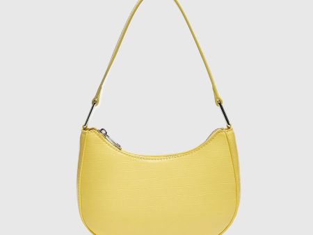 Shoulder Bag With A Mock Croc Finish