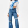 Ripped Wide-Leg ’90s Jeans