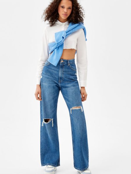Ripped Wide-Leg ’90s Jeans