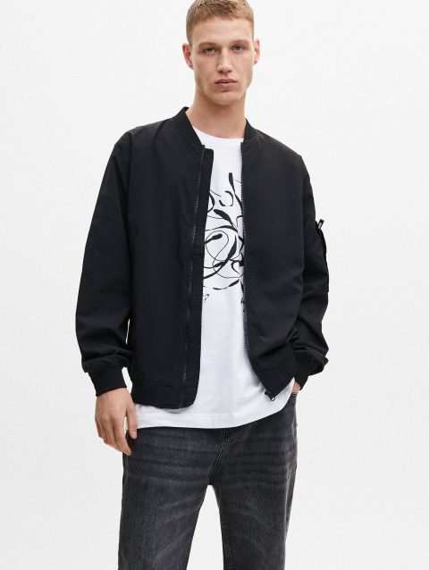 Lightweight Zipped Bomber Jacket