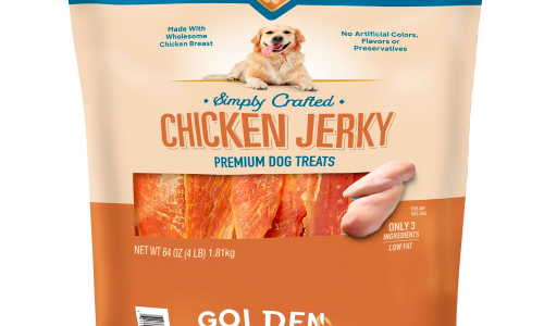 Golden Rewards Chicken Flavor Premium Dry Jerky Treats for All Dogs, 64 oz
