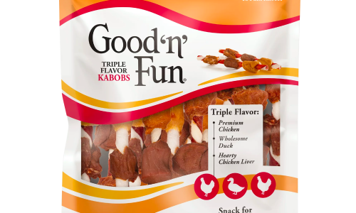 Good 'n' Fun Triple Flavor Kabobs Snack for All Dogs, 18 count, 12.0 oz