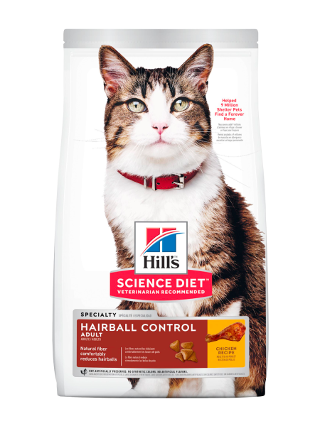 Hill's Pet Nutrition Science Diet Chicken Flavor Dry Cat Food for Adult, 15.5 lb. Bag