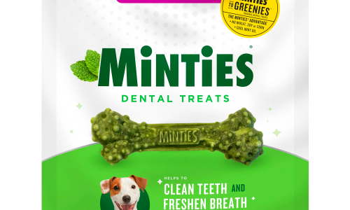 MINTIES Dog Dental Bone Treats, Dental Chews for Tiny_Small Dogs 5-39 lbs, 40 Count