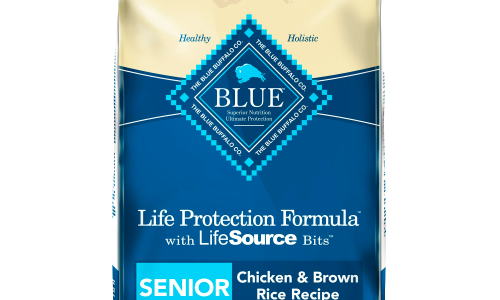 Blue Buffalo Life Protection Formula Chicken and Brown Rice Dry Dog Food for Senior Dogs, Whole Grain, 5 lb. Bag
