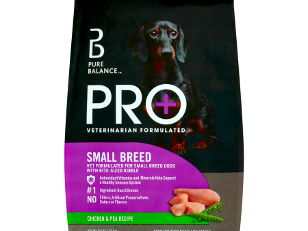 Pure Balance Pro+ Small Breed Chicken & Pea Recipe Dry Dog Food, 16 lbs