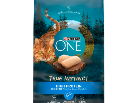 Purina One True Instinct Dry Cat Food Ocean Whitefish, Grain-Free, 3.2 lb Bag