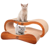 ScratchMe 2 in 1 Cat Scratcher Cardboard Lounge Bed Scratching Post with Catnip, 1-Pack