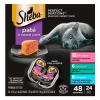 SHEBA Wet Cat Food Pate Variety Pack, Signature Seafood, Delicate Salmon and Tender Whitefish & Tuna Entrees, 2.6 oz. PERFECT PORTIONS Twin-Pack Trays