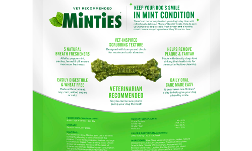 MINTIES Dog Dental Bone Treats, Dental Chews for Tiny_Small Dogs 5-39 lbs, 40 Count - Image 2