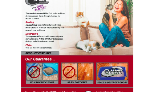 Arm & Hammer Clump & Seal Multi-Cat Complete Odor Sealing Clumping Cat Litter, 38lb - Image 2