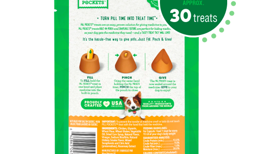 GREENIES PILL POCKETS for Dogs Capsule Size Natural Soft Dog Treats, Chicken Flavor, 7.9 oz. Pack - Image 3