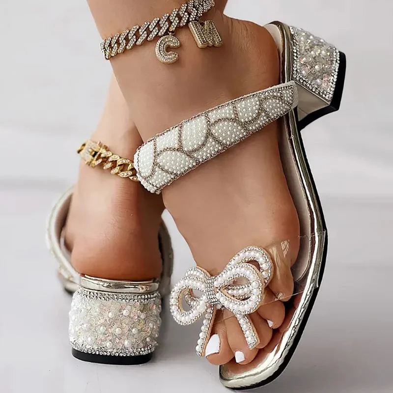 Sandals High Heels For Women Silver Girl High Heel Black High Heel High Heel For Woman Casual Leisure Women Leather Sandals - Image 2
