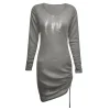 Women'S V Neck Long Sleeves Slim Thin Hip Dress Warm Sweater Sexy Hip Package Club Street Lady Robe Vestido - Image 5