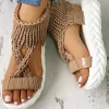 Women Wedge Sandals Size 12 Women Sandals Casual Platform Bottom Thick Ladies Fashion Shoes High Arch Sandals Womens
