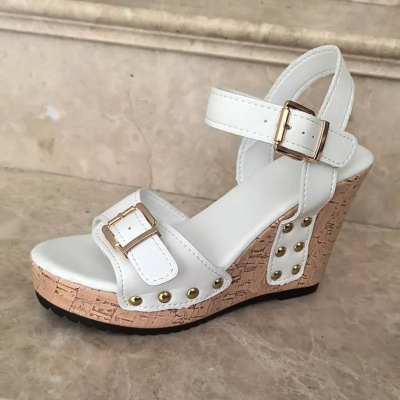 Slipper Sandals Shoes for Women Women's Slope High Heel Casual Sandals Fashion Solid Color Womens Wedges Sandals Closed Toe - Image 4