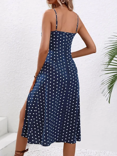 Casual Lace-Up Floral Print Summer Dress Sexy Strappy Hight Split Boho Dresses Backless Holiday Sundresses Women Robe Femme - Image 4