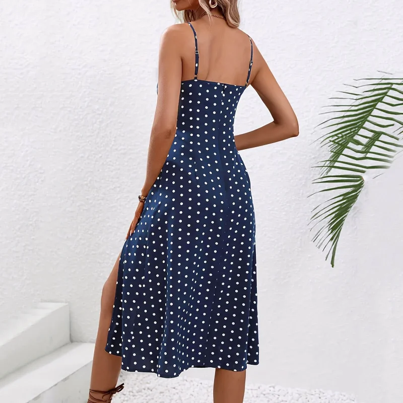 Casual Lace-Up Floral Print Summer Dress Sexy Strappy Hight Split Boho Dresses Backless Holiday Sundresses Women Robe Femme - Image 4