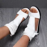 Summer Fashion Women Sandals New Retro Soft PU Leather Ladies Cool Boots Fish Mouth Sandals Wedges Mid Heels Shoe Sandalias - Image 9