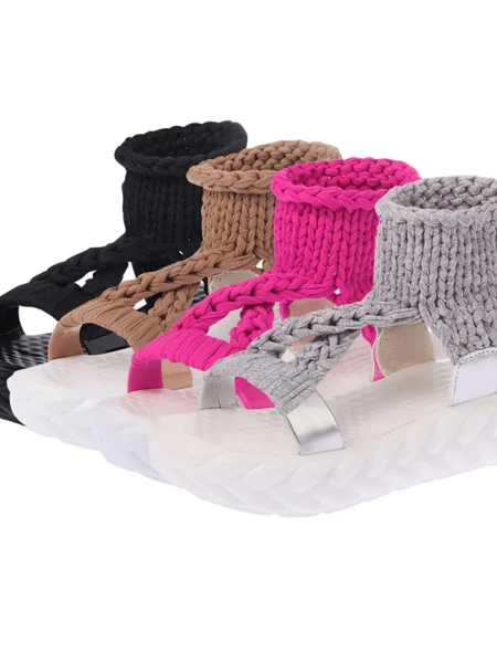 Women Wedge Sandals Size 12 Women Sandals Casual Platform Bottom Thick Ladies Fashion Shoes High Arch Sandals Womens - Image 4