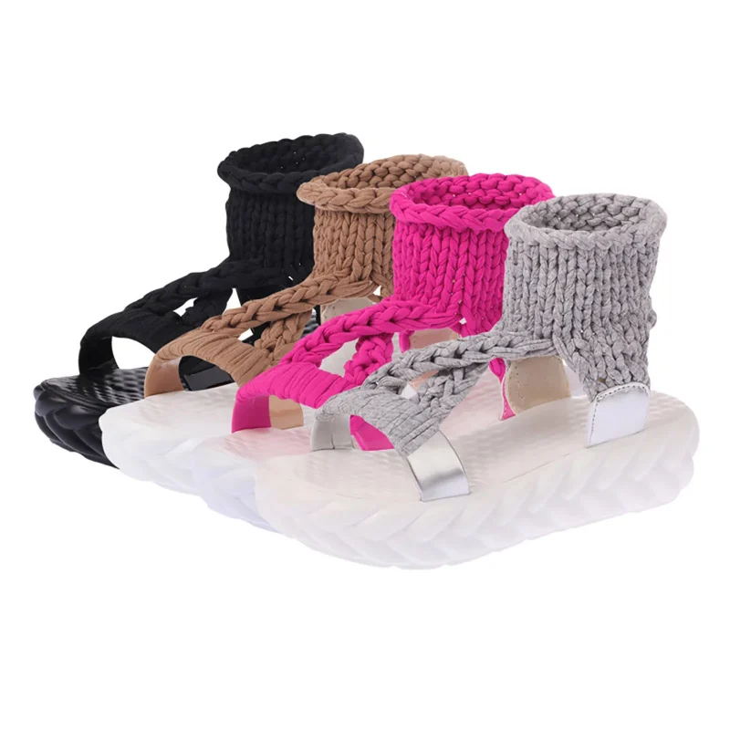Women Wedge Sandals Size 12 Women Sandals Casual Platform Bottom Thick Ladies Fashion Shoes High Arch Sandals Womens - Image 4