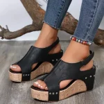 Plus Size Women's Peep Toe Platform Wedge Sandals New Fashion Dress High Heel Shoes for Women Outdoor Causal Sandalias De Mujer - Image 5