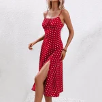 Casual Lace-Up Floral Print Summer Dress Sexy Strappy Hight Split Boho Dresses Backless Holiday Sundresses Women Robe Femme - Image 3