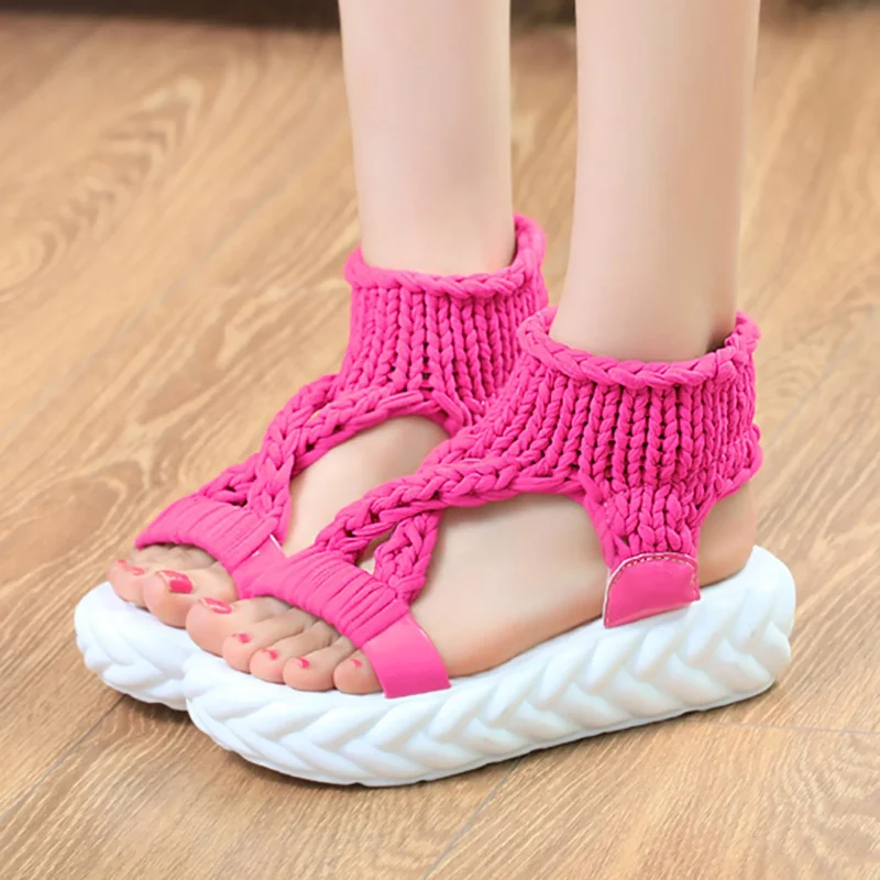 Women Wedge Sandals Size 12 Women Sandals Casual Platform Bottom Thick Ladies Fashion Shoes High Arch Sandals Womens - Image 2