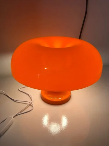 Classic Mushroom Table Lamp Modern Bauhaus Art Table Lamp Bedroom Bedside Lamp Danish Designer Orange Decorative Table Lamp photo review