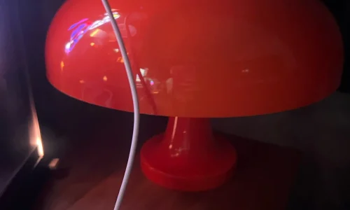 Classic Mushroom Table Lamp Modern Bauhaus Art Table Lamp Bedroom Bedside Lamp Danish Designer Orange Decorative Table Lamp photo review
