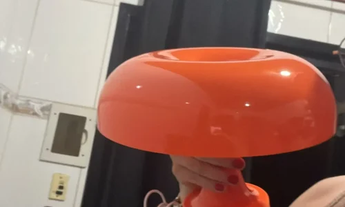 Classic Mushroom Table Lamp Modern Bauhaus Art Table Lamp Bedroom Bedside Lamp Danish Designer Orange Decorative Table Lamp photo review