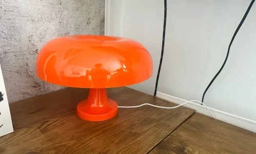 Classic Mushroom Table Lamp Modern Bauhaus Art Table Lamp Bedroom Bedside Lamp Danish Designer Orange Decorative Table Lamp photo review