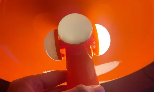 Classic Mushroom Table Lamp Modern Bauhaus Art Table Lamp Bedroom Bedside Lamp Danish Designer Orange Decorative Table Lamp photo review