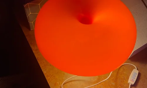 Classic Mushroom Table Lamp Modern Bauhaus Art Table Lamp Bedroom Bedside Lamp Danish Designer Orange Decorative Table Lamp photo review