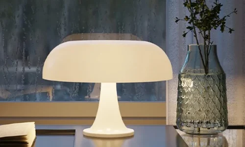 Classic Mushroom Table Lamp Modern Bauhaus Art Table Lamp Bedroom Bedside Lamp Danish Designer Orange Decorative Table Lamp - Image 2