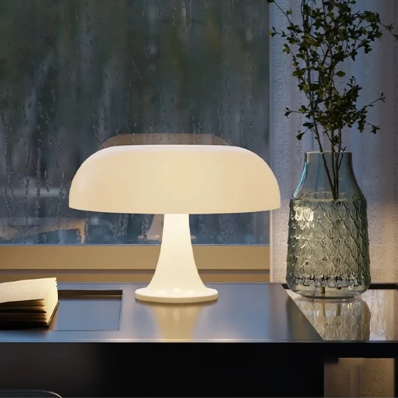 Classic Mushroom Table Lamp Modern Bauhaus Art Table Lamp Bedroom Bedside Lamp Danish Designer Orange Decorative Table Lamp - Image 2