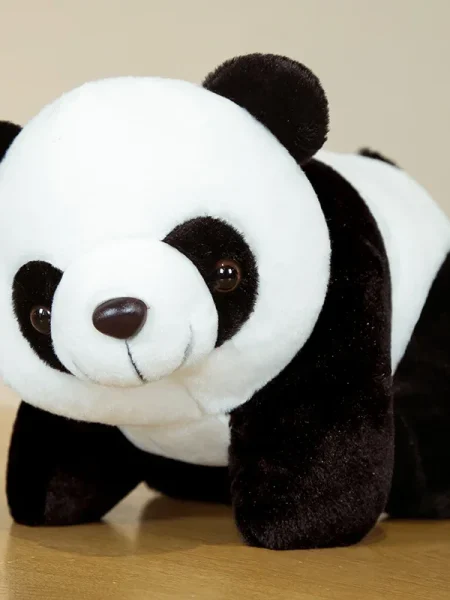 20cm Kawaii Plush Panda Toys Lovely Pillow Panda with Bamboo Leaves Stuffed Soft Animal Bear Nice Birthday Gift for Children