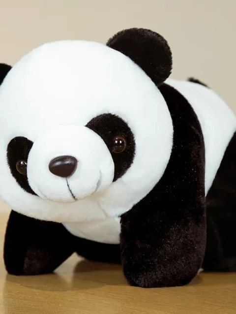 20cm Kawaii Plush Panda Toys Lovely Pillow Panda with Bamboo Leaves Stuffed Soft Animal Bear Nice Birthday Gift for Children